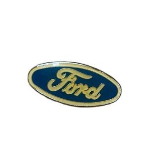 Vintage Ford Pin Oval Dealer Automotive Tractor Agriculture Blue Silver